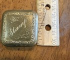 Vintage Decorative Victorian Brass Postage Stamp Box  1880 --1900  Collectable