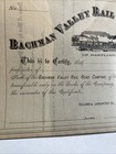 Uncirculated Antique Stock Certificate Pennsylvania Bachman Valley Rail Road Co 