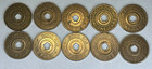 10 X Nyc New York City Subway Transit Tokens   five Boroughs  Type 1995-2003