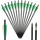 20   Hunting Crossbow Bolts Carbon Arrows 12pcs 4  Vanes Archery Crossbow Arrows