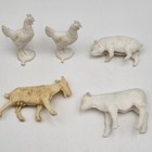 Vintage 1950-60s Marx Farm Play Set Plastic 54mm Animals Lots Of 5