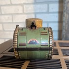 Rare Vintage Marx Tin Litho Wind Up Sparking Tank 1930 Runs Has Key Works