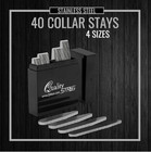 Metal Collar Stays For Men     40-piece Set In 4 Sizes For Dress Shirts By Quality