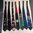 Lot Of 7 Vintage Looney Toons Neck Ties   great Condition  