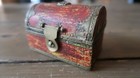 Antique Wood Treasure Trinket Box 3  X 2 