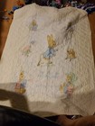 Vintage Beatrix Potter The Tale Of Petter Rabbit Baby Quilt 