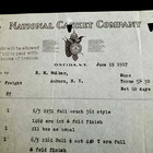 Antique 1917 Freight Receipt From National Casket Company Multiples  Auburn N y 