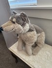 Rare Htf Fao Schwarz Timber Wolf Brown Plush Stuffed Animal Hard Nose 2013 Euc