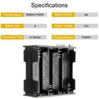 5 Pcs 8x 1 5v Aa Battery Holder 12v Thicken Battery Case Box With T-type