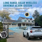 1 2 Mile Long Range Solar Wireless Driveway Alarm 1receiver And 2sensors 