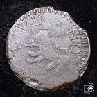 Venezuela Guayana  1 2 Real Nd  Copper Coin  Spanish Colonial
