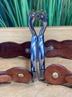 Ladies 1 2  Wide Western Spurs W Brown Leather Straps