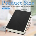 Thick A5 Sketchbook Notebook 660 Pages Blank Smooth Soft Black 