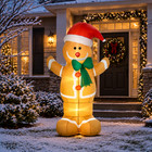 6 Ft Inflatable Gingerbread Man Christmas Yard Decor Led Lighted Blow Up Outdoor