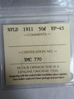 1911 Silver Newfoundland Canada 50 Cents Ef45