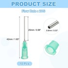 10pcs Blunt Tip Dispensing Needle With Luer Lock 21g  1   green  