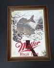 Miller High Life Walleye Bar Mirror Beer Sign Wisconsin Sportsmen   s Series -read
