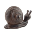 Cast Iron Snail Garden Figurine Statue Heavy Duty Rustic Antique Style 5 In