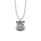 Men s Antiqued Sterling Silver Saint Michael The Archangel Shield Medal Necklace