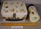 Vintage Metal Lunchbox Retro Lunch Box   Thermos 1950 s Teen Sport Theme  G Whiz