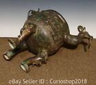17 6 ancient Chinese Bronze Ware Dynasty Inscription Double Sheep Incense Burner