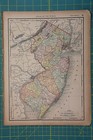 New Jersey Pennsylvania Vintage Original 1894 Rand Mcnally World Atlas Map Lot