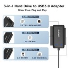 Sata Ide To Usb 3 0 Adapter Converter For 2 5 3 5 Inch Hdd Ssd 12v 2a Power