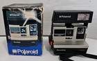 Vintage Polaroid Sun 600 Lms Instant Film Camera W  Box  Manual And Strap