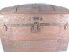 Italy Vintage Wooden Storage Trunk Treasure Chest Antique Late 1800 s 26x18 x15 