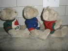 Lot Of 3 Russ Birchwood Bears From The Past Plush 9  Different Sweaters  p21 
