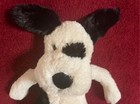 Jellycat London Black   White Plush Bashful Puppy Dog  Super Soft Stuffed Animal