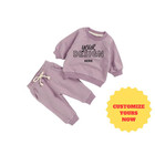 Personalized Kids Sweatsuit Crew Neck Sweatsuit Jogger Pants All Sizes colors 