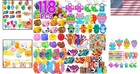 118pc Kids Party Favors Set For Birthdays  Classroom Rewards  Carnival Prizes