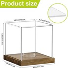 Softball Display Case Clear Acrylic Ball Holder Uv Protected With Wood Base Stan
