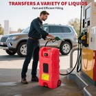 Portable 16-gallon Fuel Caddy Hdpe Gas Diesel Tank W  Pump wheels easy Transport