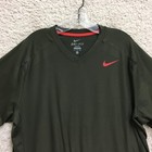 Nike Shirt Extra Large Adult Green Rafa Nadal Advantage V Neck Swoosh Tennis Men