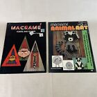 Lot 7 Vintage Macrame Books Holiday  Plant Hangers Accessories Kitchen   More