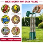 Squirrel Proof Bird Feeder Metal Bird Feeders For Outdoors Hanging 3 6lb Large