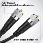 2ft Rg8x Coax Cable 2-pack Low Loss Pl259 Uhf Connector 50 Ohm Black Cb Radio