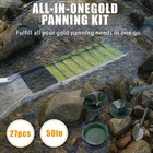 27pc Gold Panning Kit With 50  Gold Sluice Box For Gold Mining gold Mining Tools