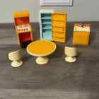 Vintage Dollhouse Miniature Doll Furniture Kitchen Set F-p Toys Made Hong Kong