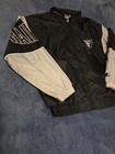 Vintage Starter Los Angeles Raiders Nfl Windbreaker Mens Xl Black Rare