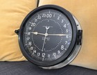 Chelsea Us Navy 24-hour Ship Clock With Key - 8-1 2 Inch Face - Wwii Era - Works