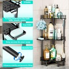 Corner  Standing - 3 Tier Shower Organizer Corner With