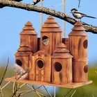 Wooden Bird Houses  8 Rooms Castle-style Bird House  1 57  Entrance Holes