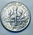      1998 P Roosevelt Dime Off Center Struck Rim Error