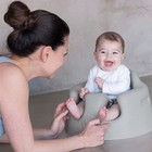 Bumbo Baby Infant Soft Foam Floor Seat With Adjustable Harness  Gray
