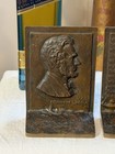 Antique Peinlich Abraham Lincoln 2nd Inaugural Speech Solid Bronze Bookends