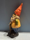 Vintage    welcome    Gnome Figurine Hand In Hip Yellow Shirt