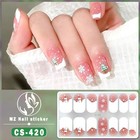 6 Sheets Christmas Nail Wraps Stickers 3d White Snowflake Nail Polish Strips 